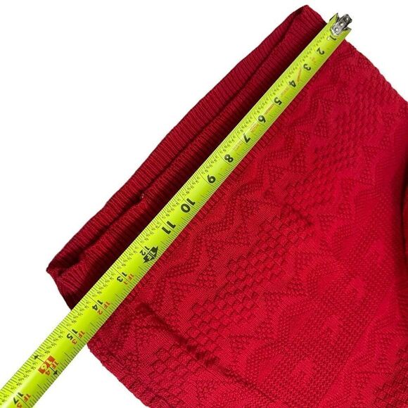Vintage Village Green 100% cotton Red Knit Sweater Vest Size M - Picture 8 of 9